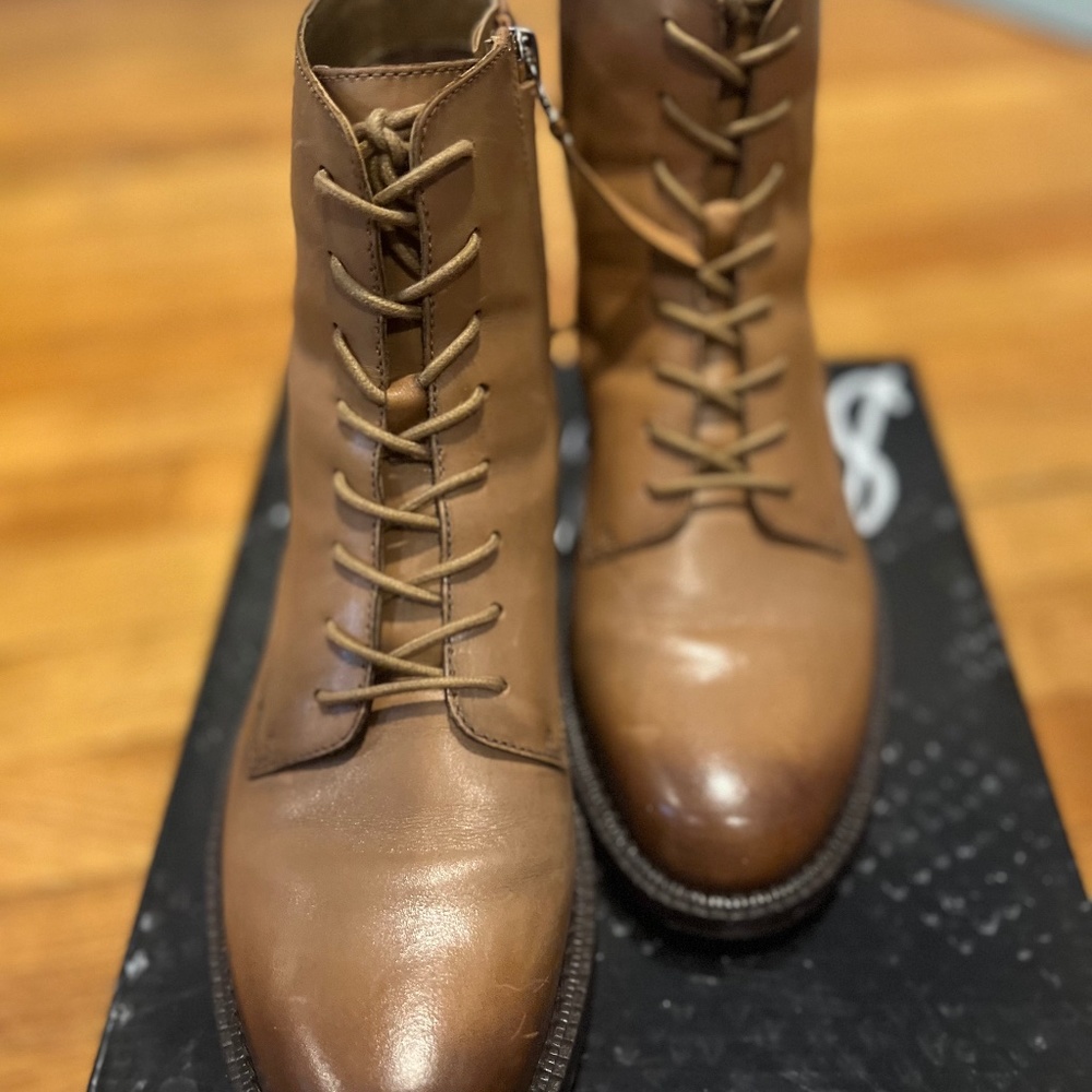 Sam Edelman Nina Lace up Combat Ankle Boots size 8M